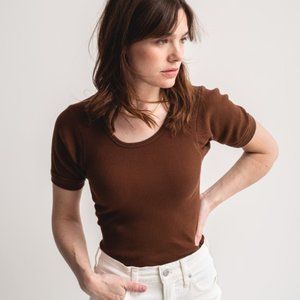 Rawson Studio The Berlin Tee in Chocolate Brown